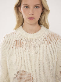 Pull large col montant en laine - Lait Iconique