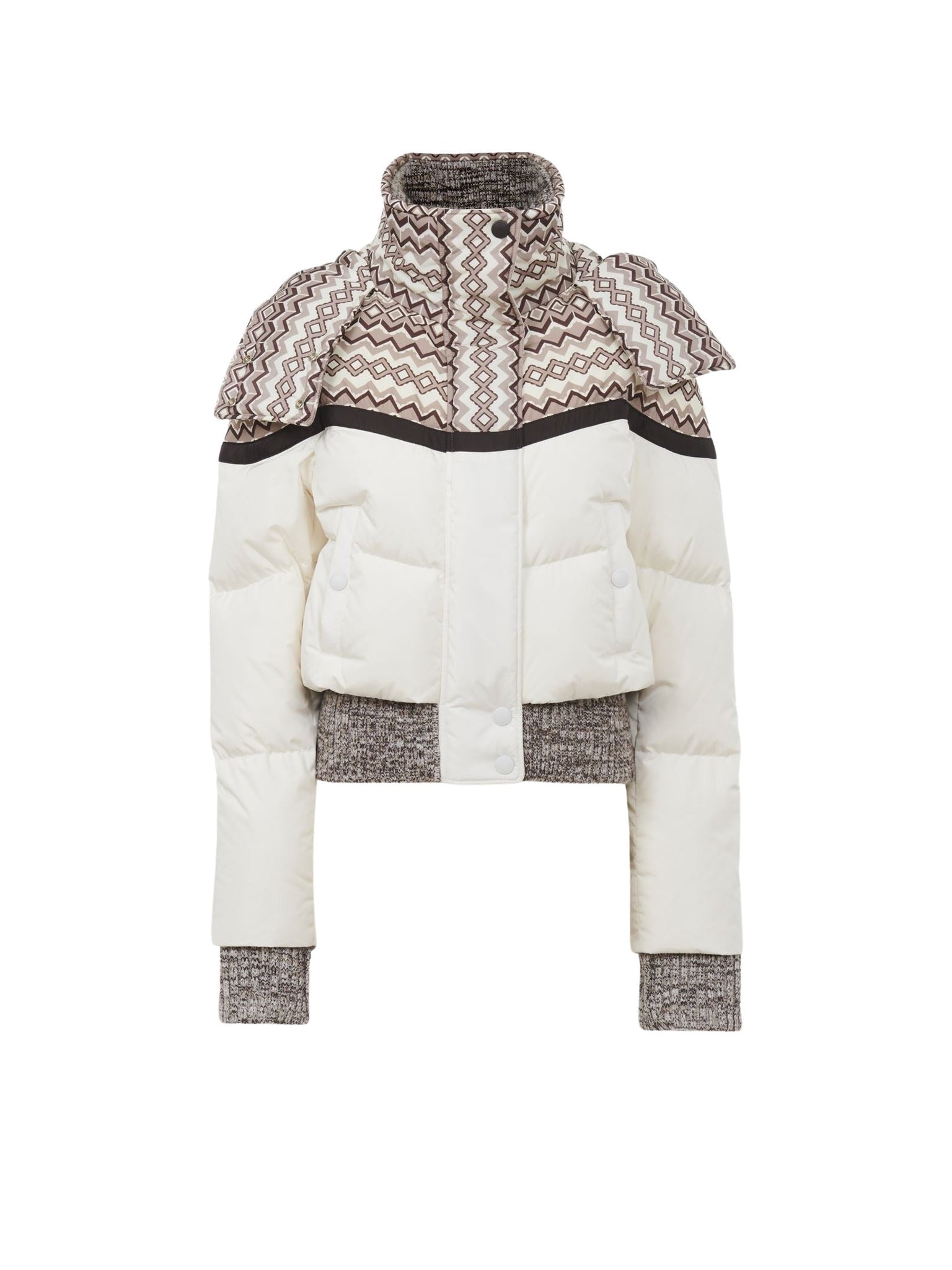 Doudoune à capuche - Marron Multicolor