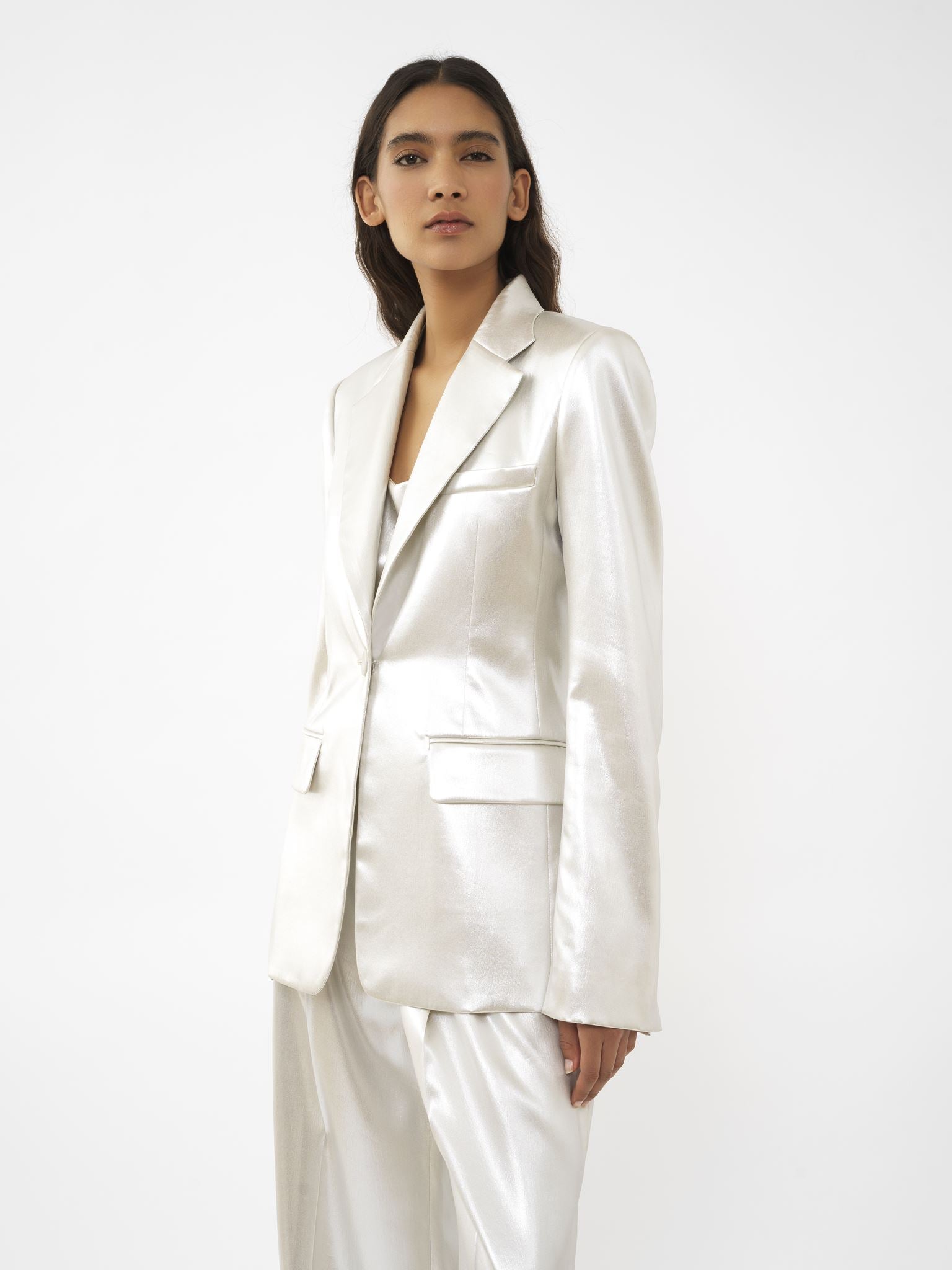 Veste blazer en soie - Nuage D'Argent