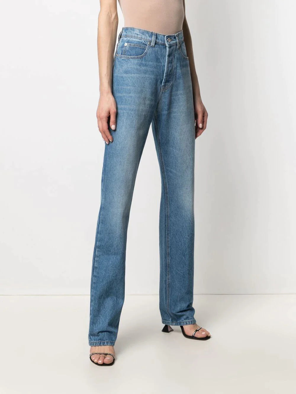 Jean droit délavé - Denim Stone