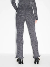 Pantalon côtelé en laine - Black & White