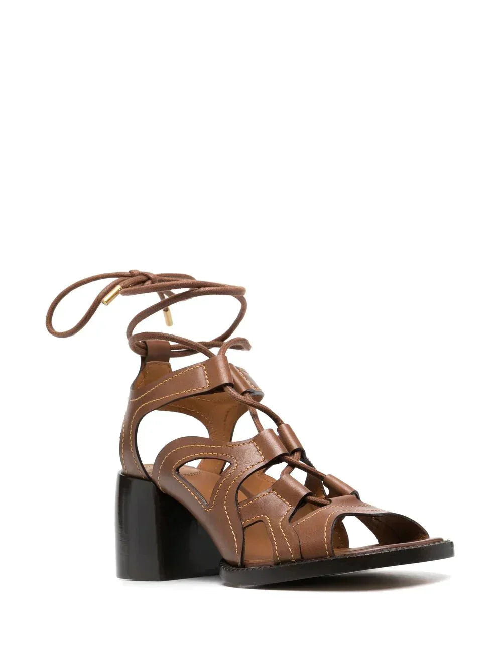 Sandales à talons Gaile en cuir - Sooty Brown