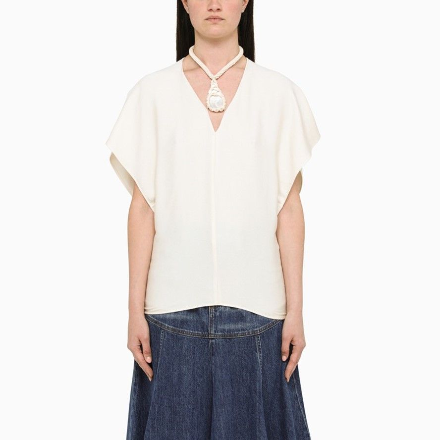 Top Caftan en soie - Ink Navy
