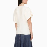 Top Caftan en soie - Ink Navy