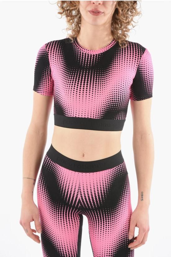 Brassière courte élastique - Pink Echo