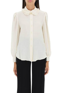 Chemise à col volant - Soft Ivory