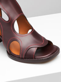 Bottines Gaile ouvertes en cuir - Purple Sunset