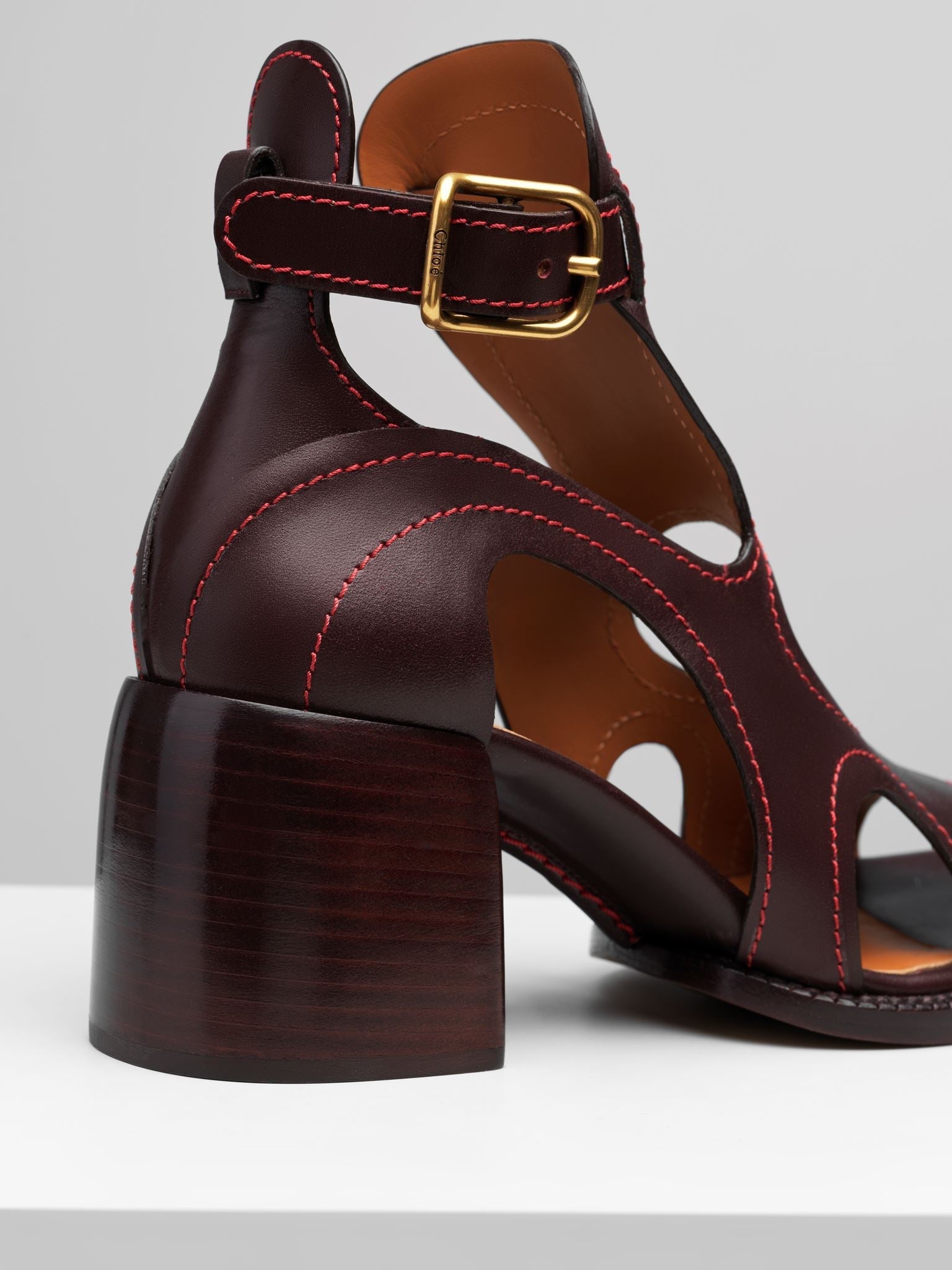 Bottines Gaile ouvertes en cuir - Purple Sunset