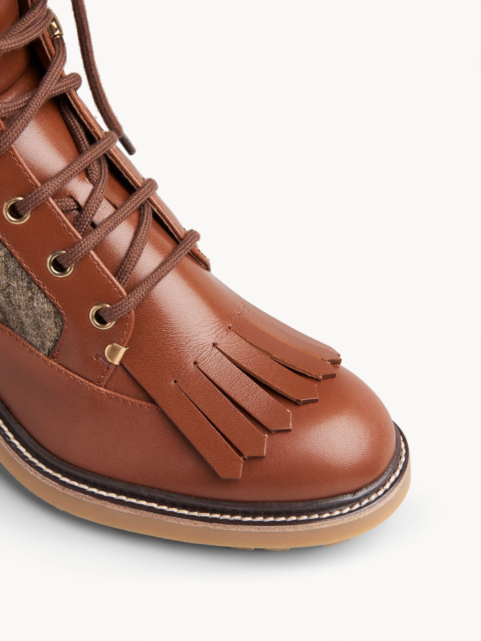 Bottines Franne en mohair - Classic Tobacco
