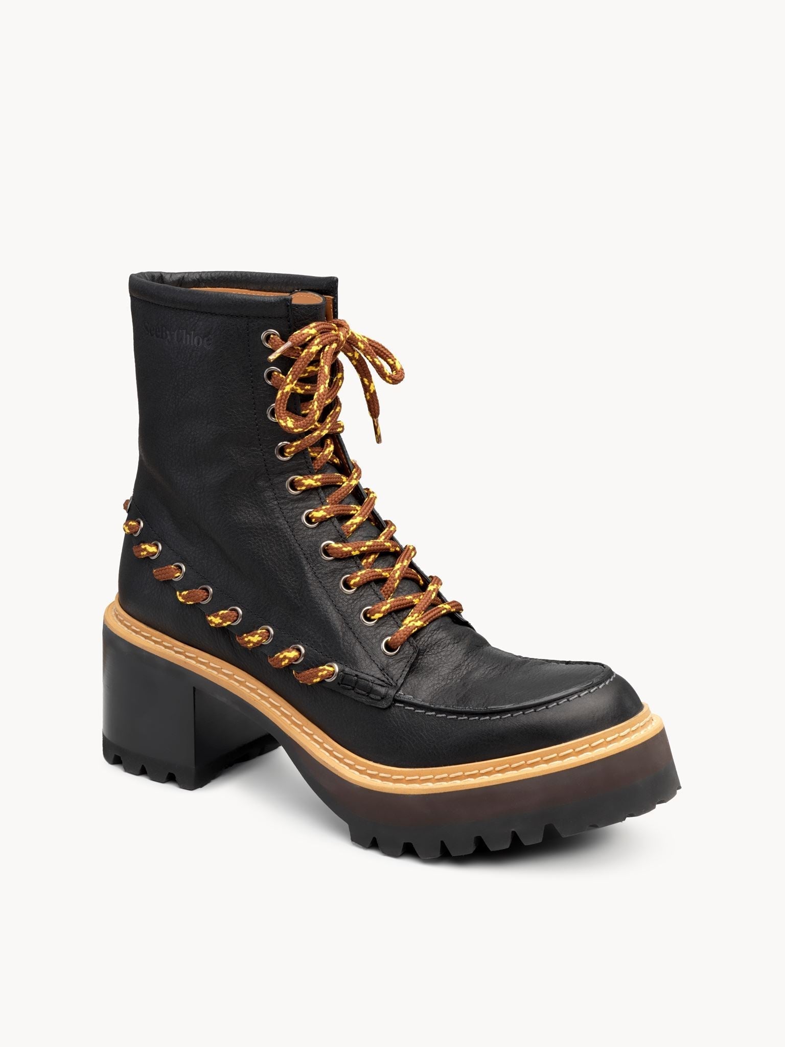 Bottines à lacets Mahalia en cuir - Black