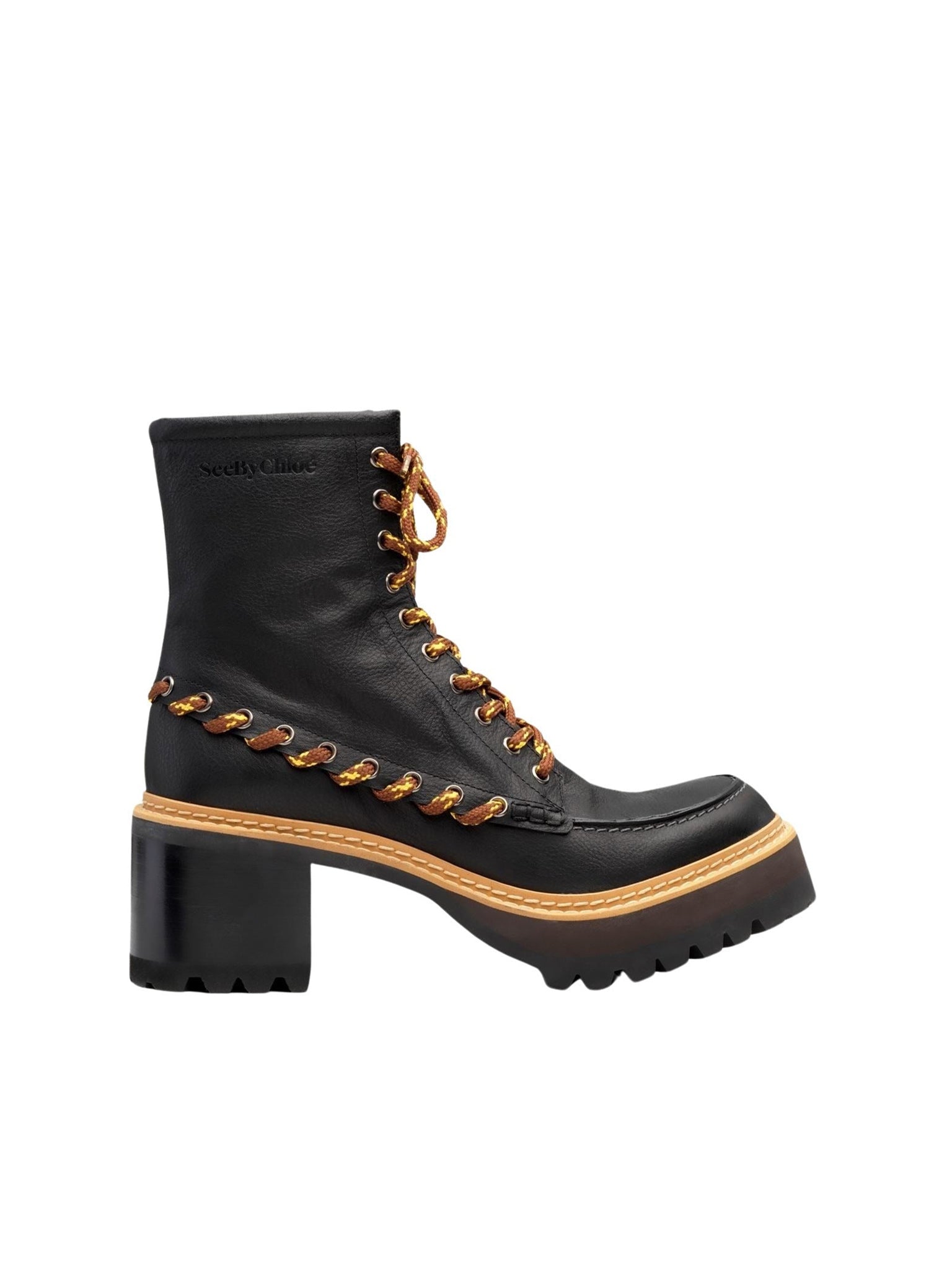 Bottines à lacets Mahalia en cuir - Black