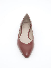 Ballerines Lauren à talons en cuir - Tulip Red
