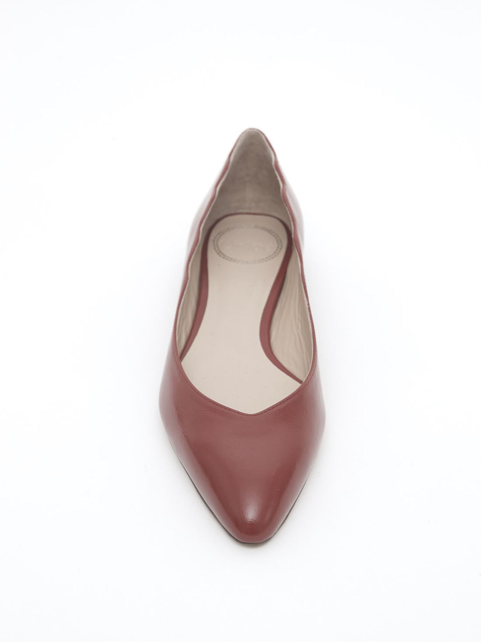 Ballerines Lauren à talons en cuir - Tulip Red