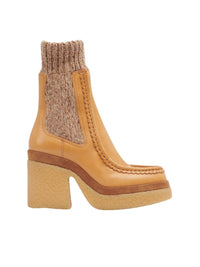 Bottines Jamie hautes en cuir - Burning Camel