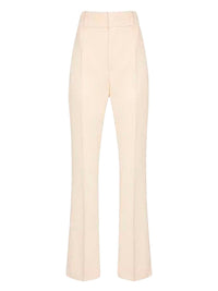 Pantalon droit en twill de laine - Seedpearl Beige