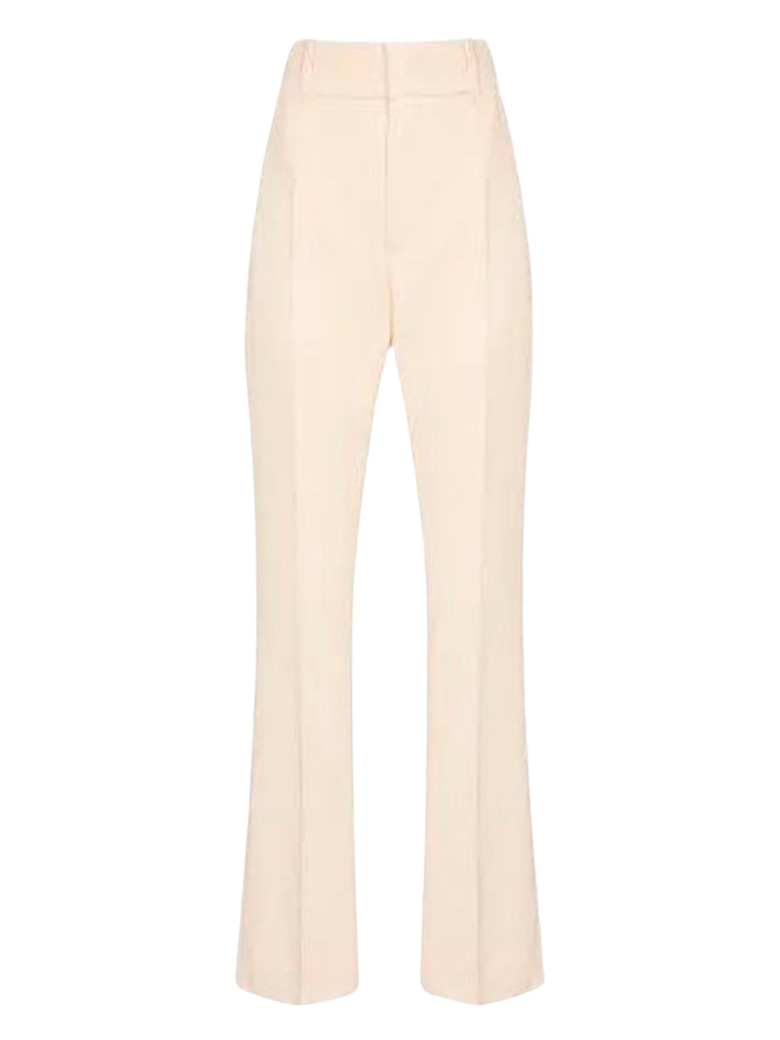 Pantalon droit en twill de laine - Seedpearl Beige