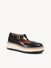 Babies compensées Kurtys en cuir - Black