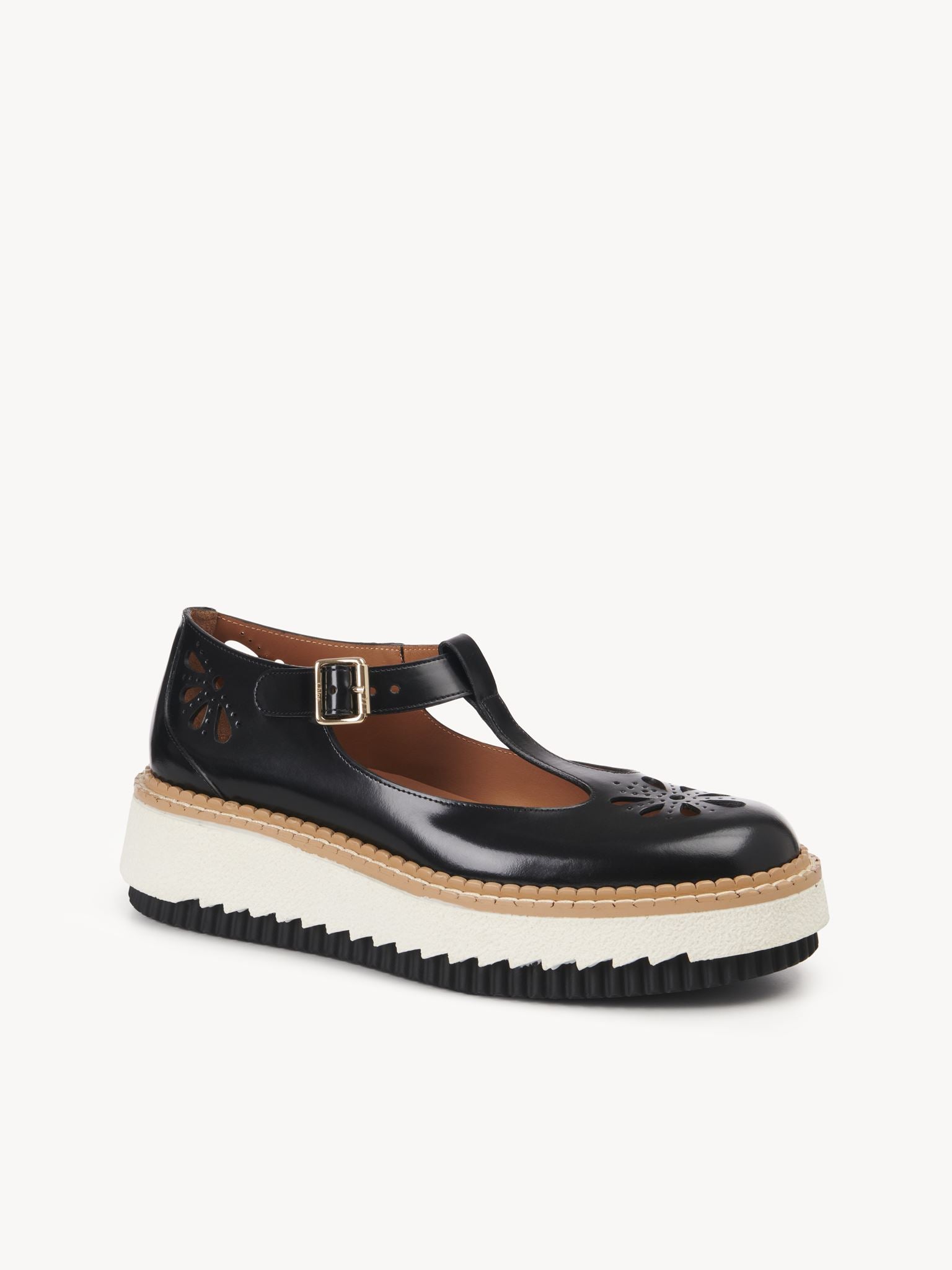 Babies compensées Kurtys en cuir - Black