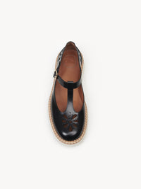 Babies compensées Kurtys en cuir - Black