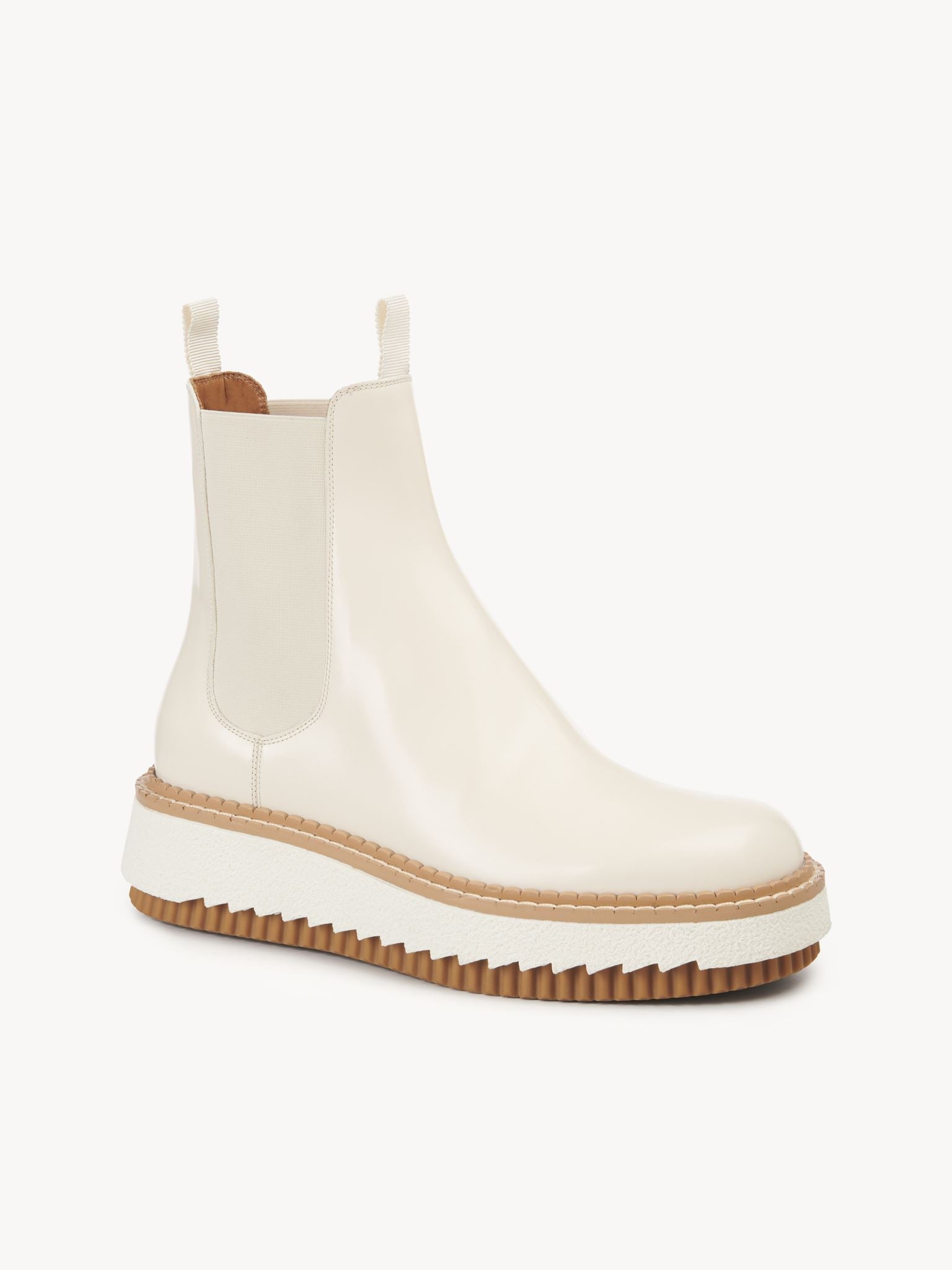 Bottines Kurtys en cuir - Eggshell