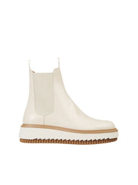 Bottines Kurtys en cuir - Eggshell