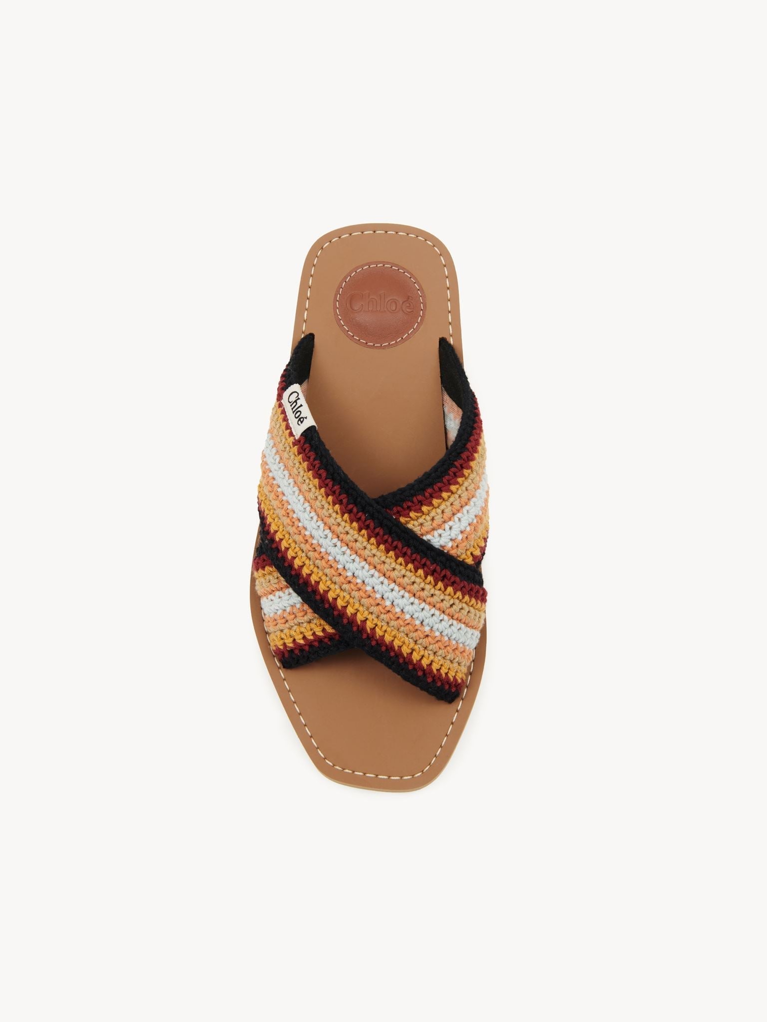 Mules plates croisées Woody - Multicolor Brown