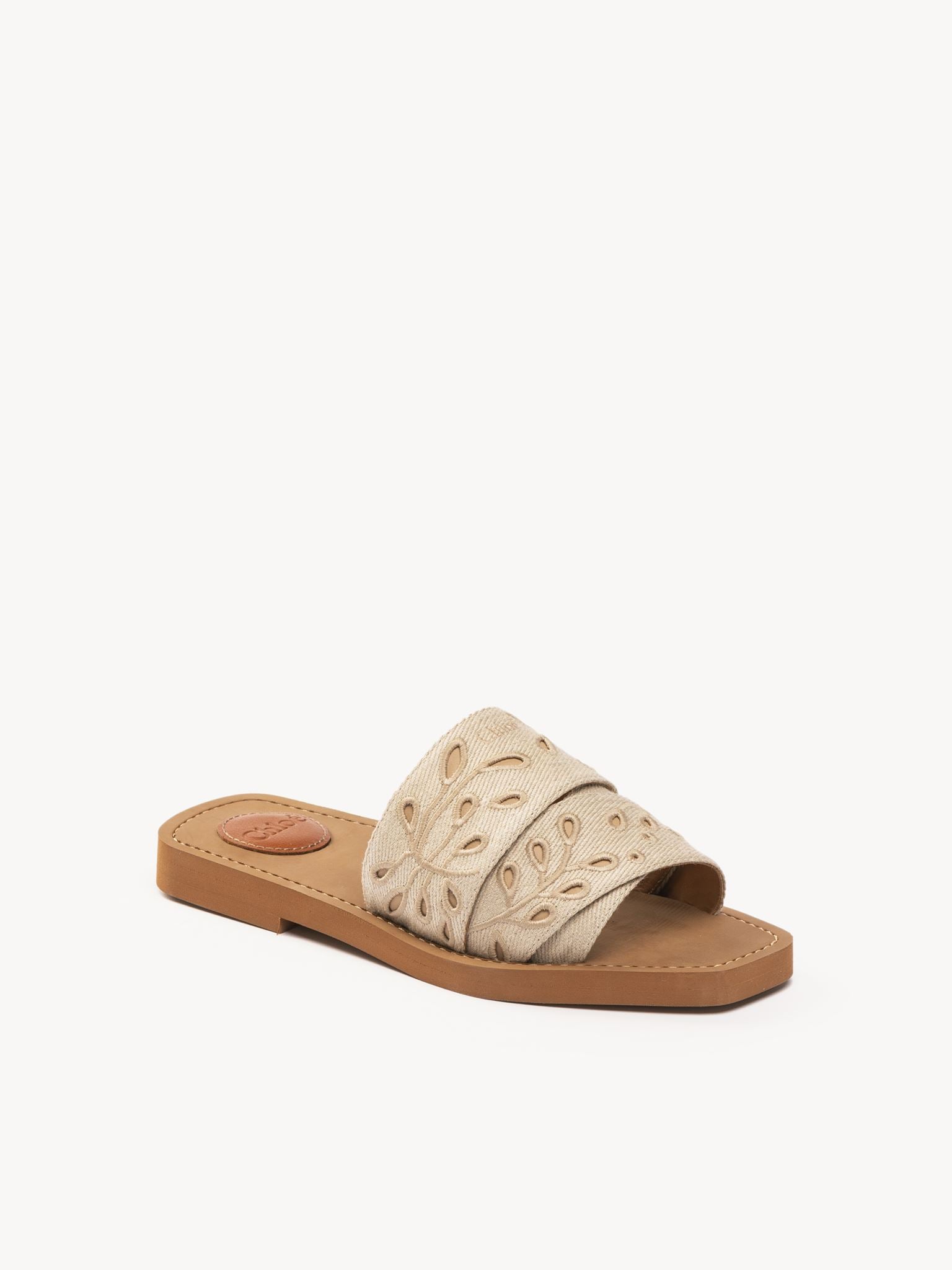 Mules plates Woody en cuir - Deep Ivory