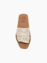 Mules plates Woody en cuir - Deep Ivory