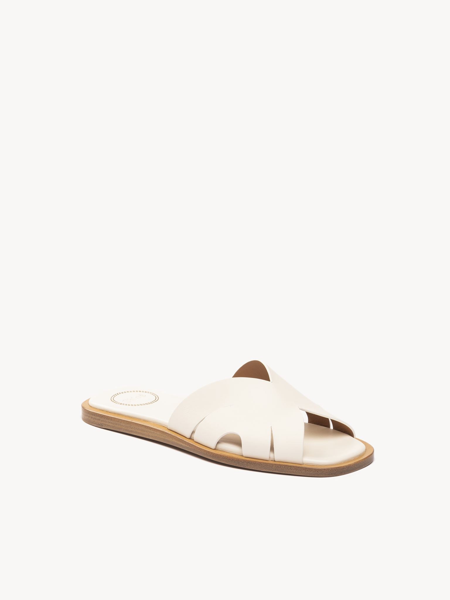 Mules Lucille en cuir semi brillant - Lovely White