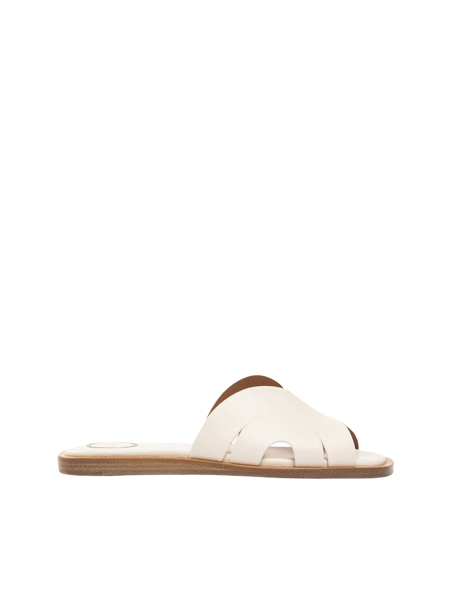 Mules Lucille en cuir semi brillant - Lovely White