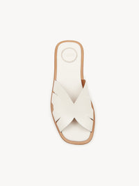 Mules Lucille en cuir semi brillant - Lovely White
