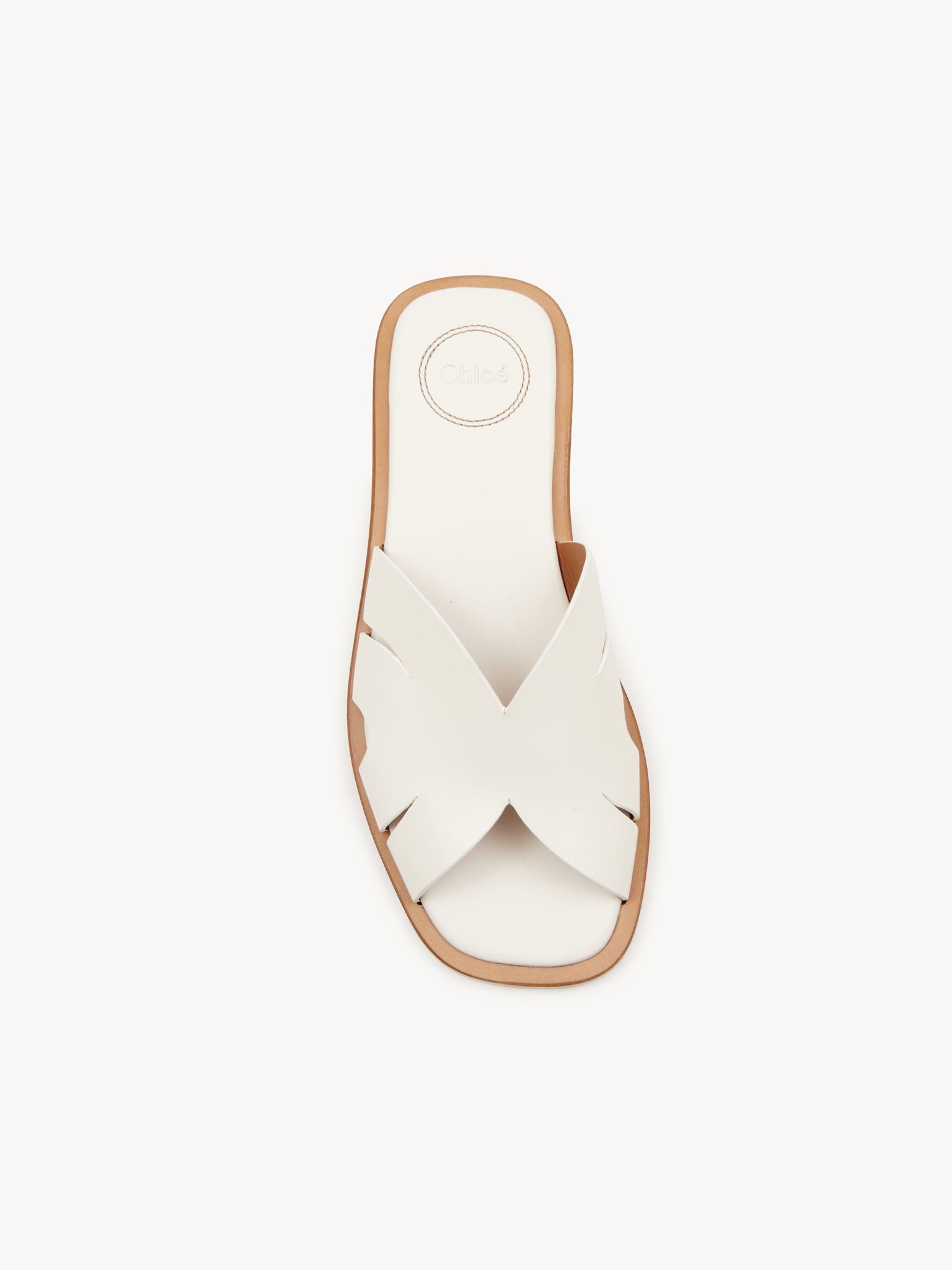 Mules Lucille en cuir semi brillant - Lovely White
