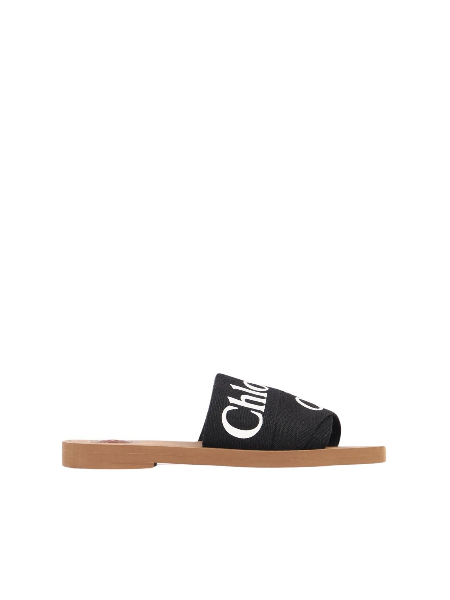 Mules plates Woody en lin - Black
