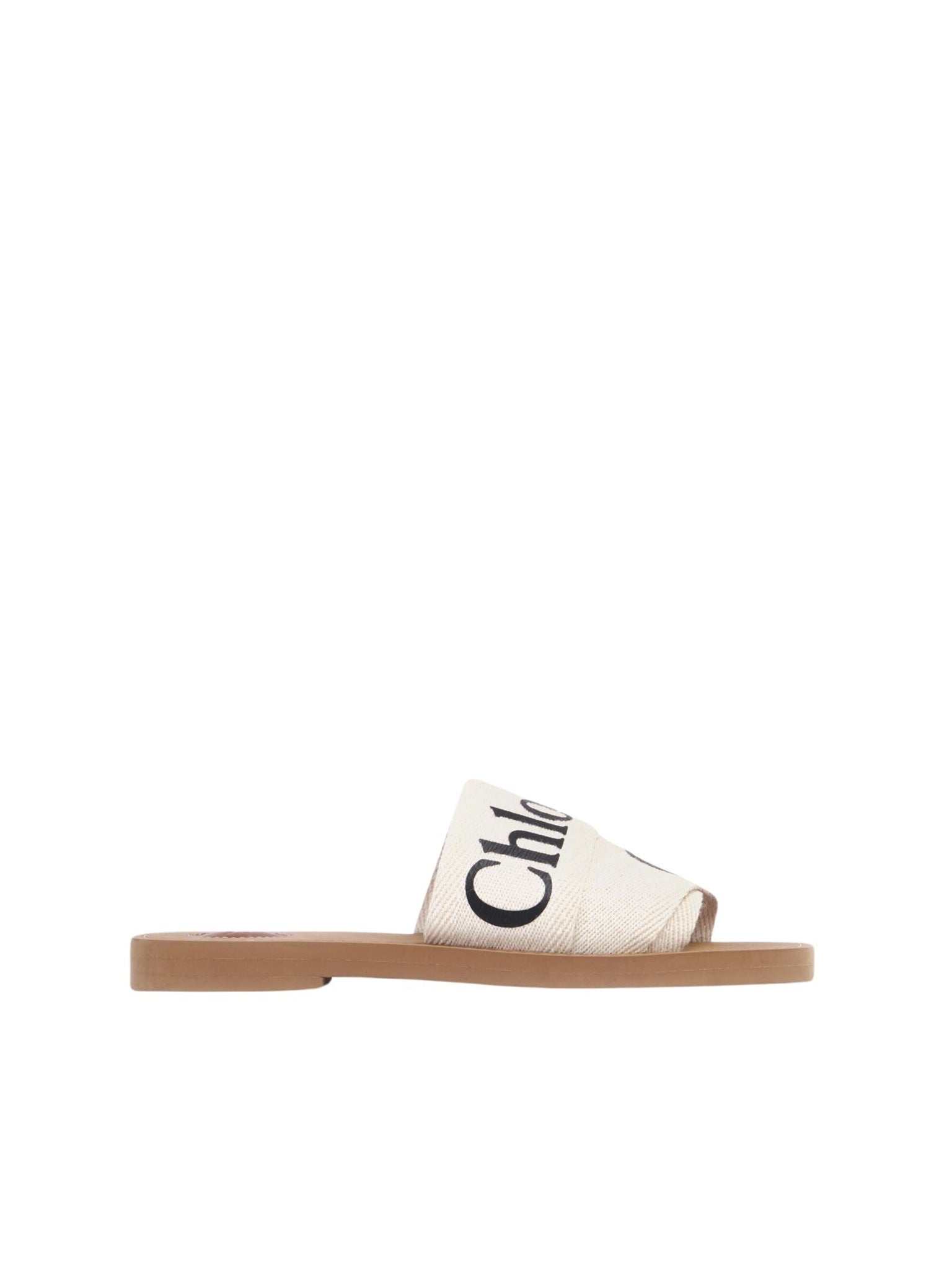 Mules plates Woody en lin - White