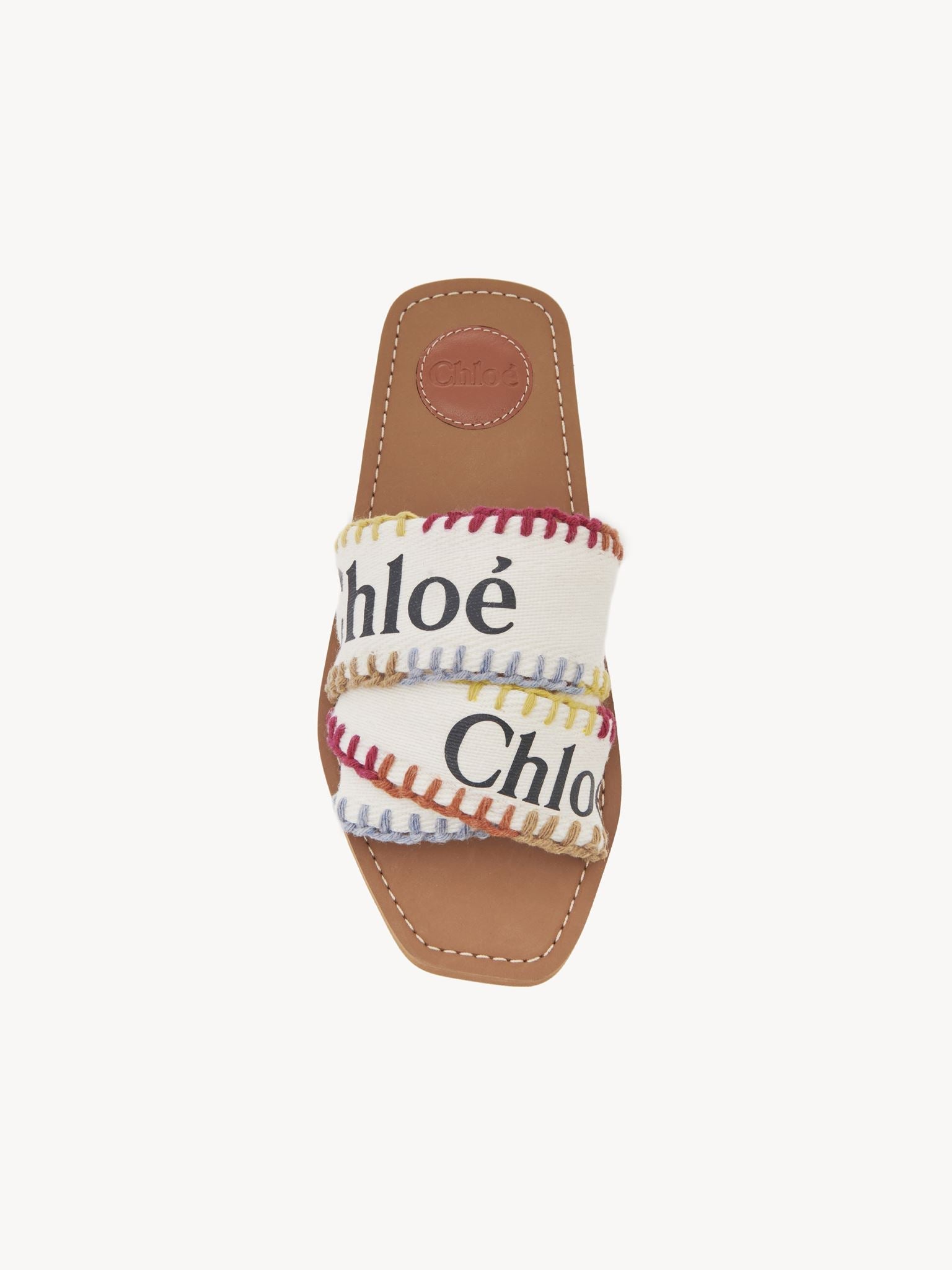 Mules plates Woody - Multicolor White