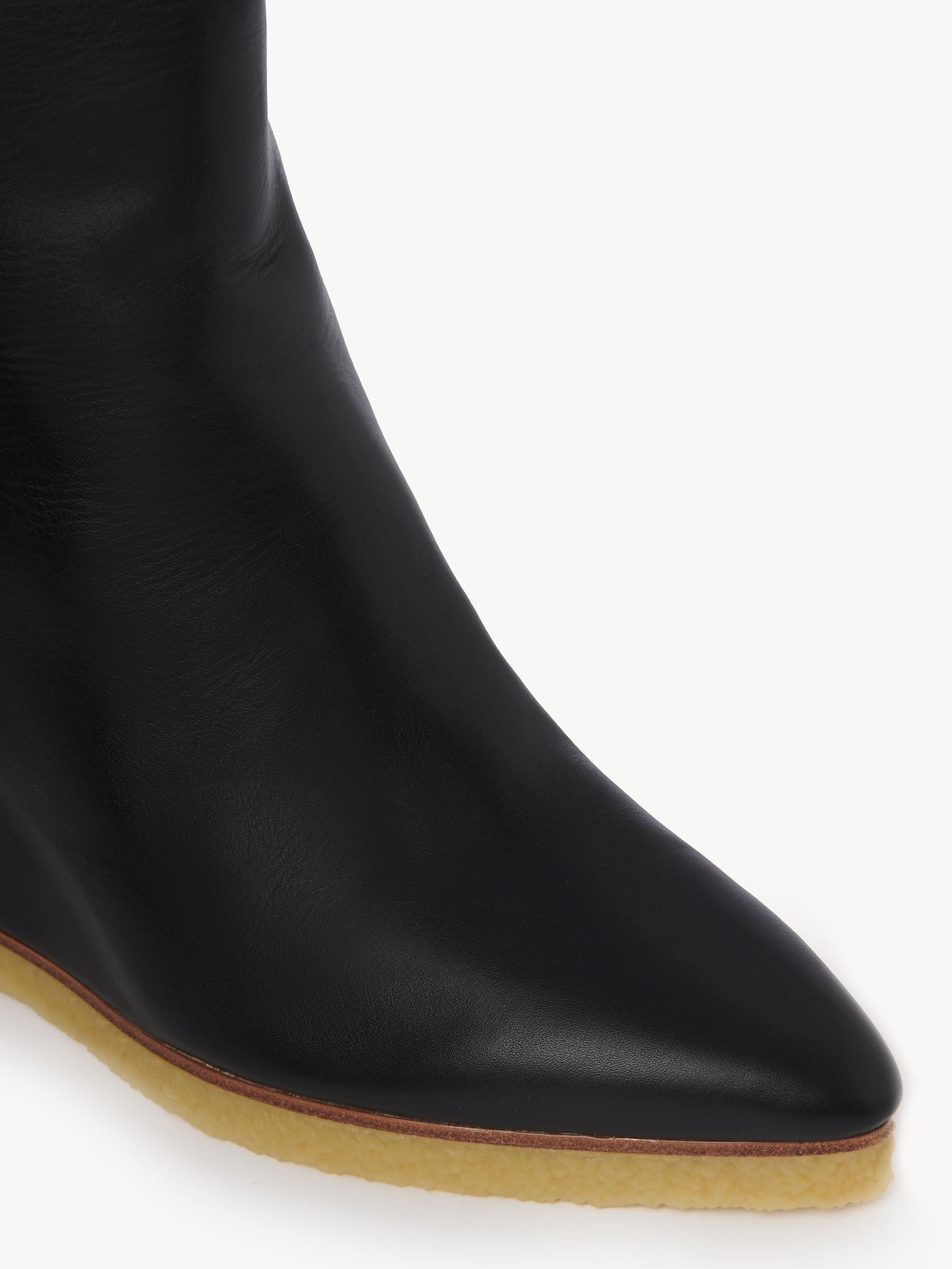 Bottes compensées Moreen en cuir - Noir