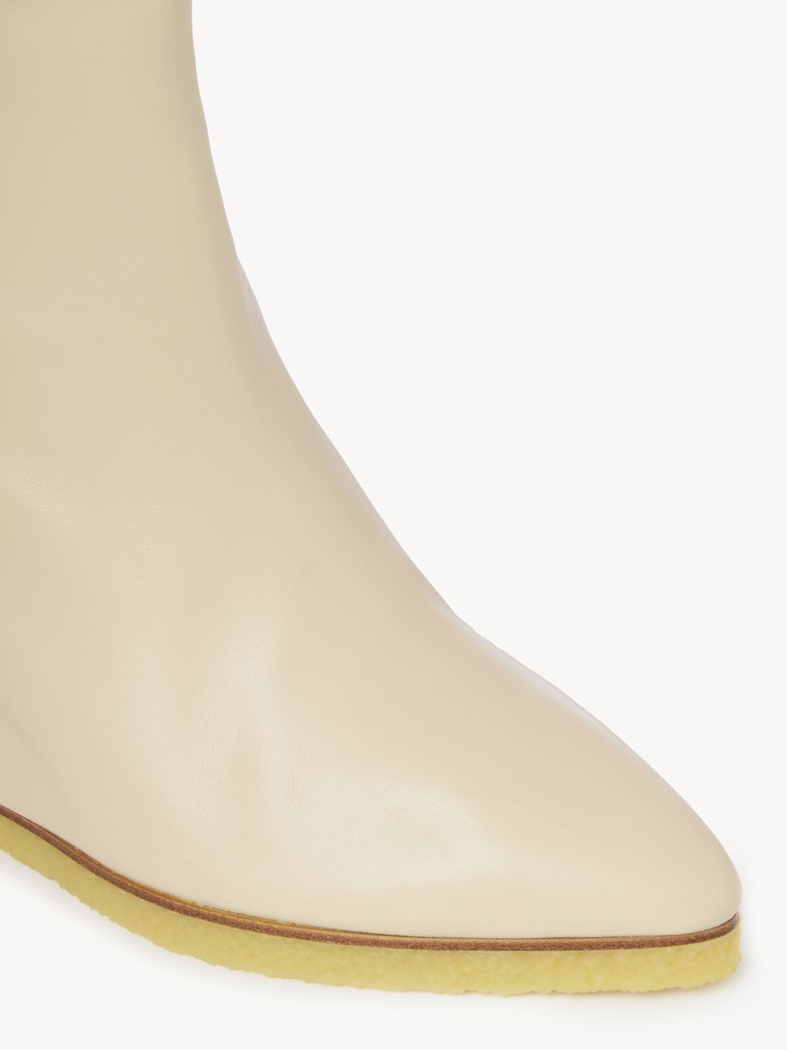 Bottes compensées Moreen en cuir - Pearl Beige