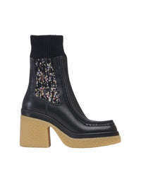 Bottines Jamie hautes en cuir - Black