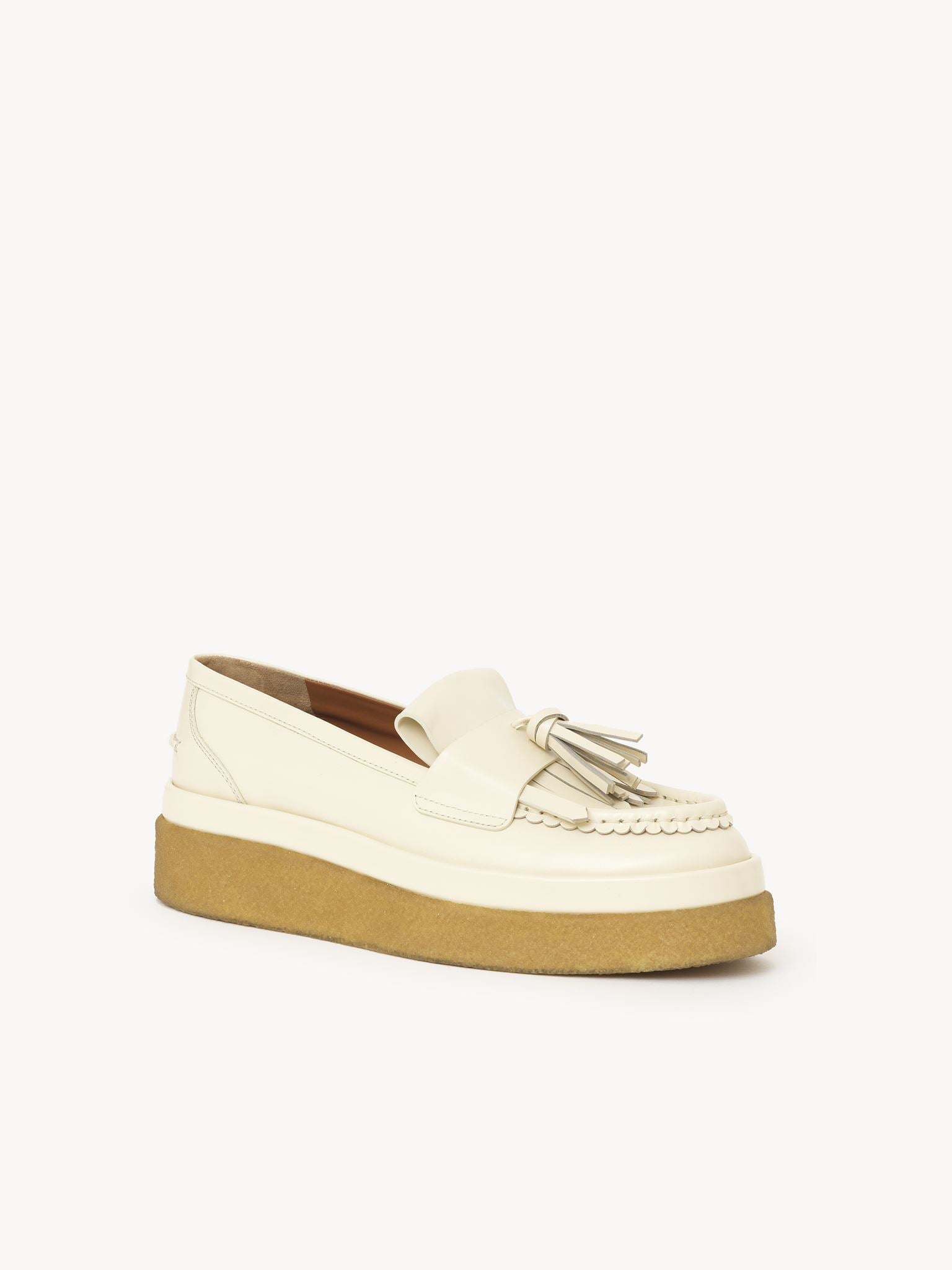 Mocassins Jamie en cuir - Eggshell