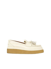 Mocassins Jamie en cuir - Eggshell