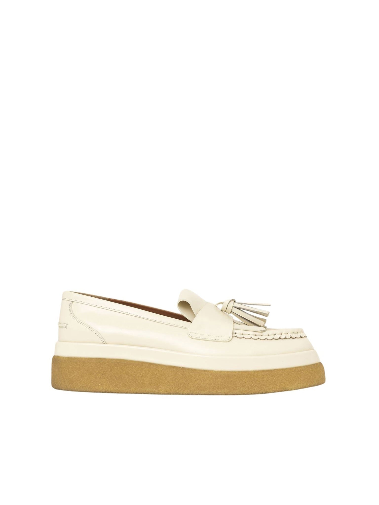 Mocassins Jamie en cuir - Eggshell