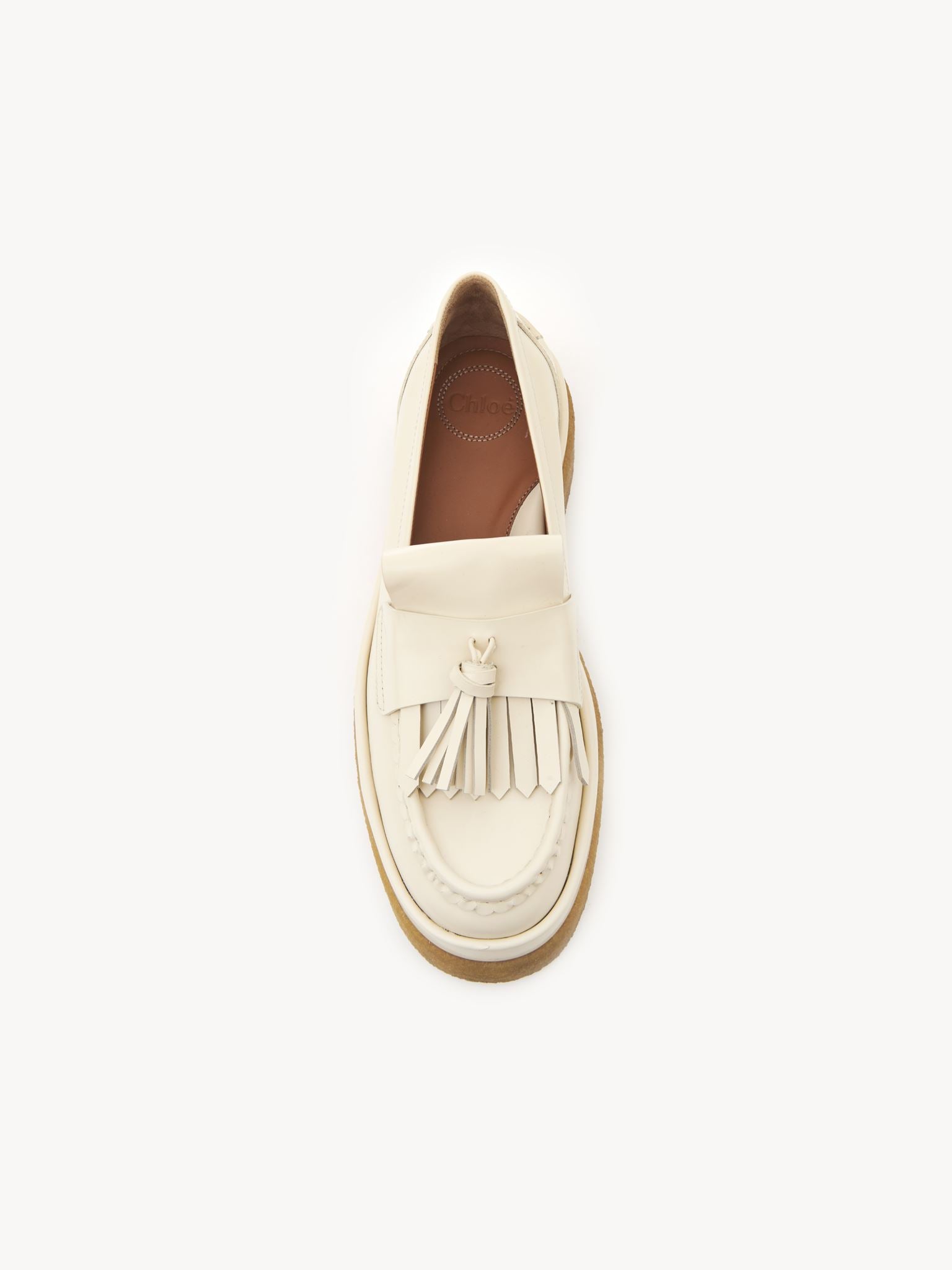 Mocassins Jamie en cuir - Eggshell