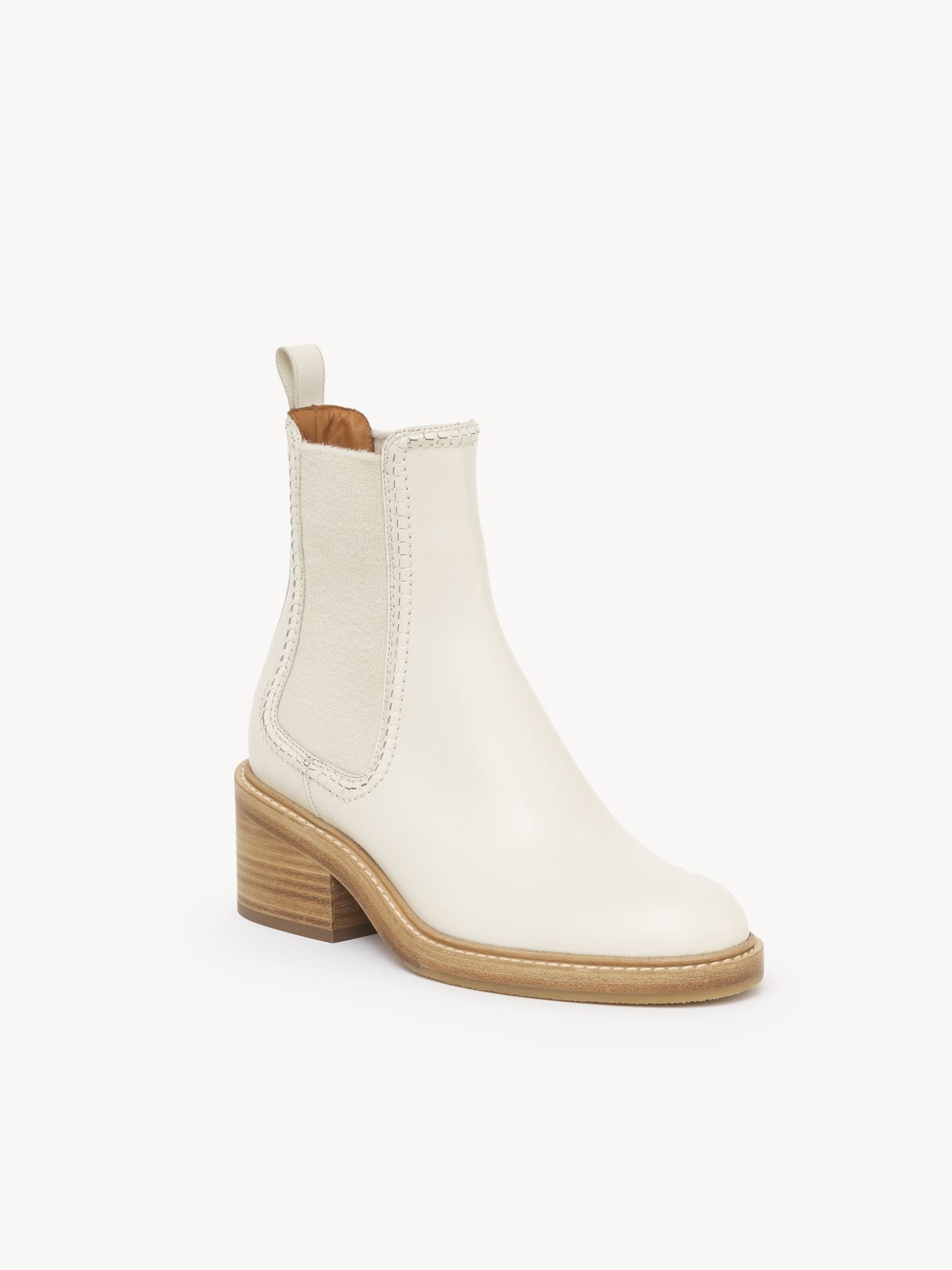 Bottines chelsea Mallo en cuir - Eggshell
