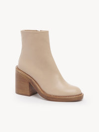 Bottines à talon May en cuir - Bronzage Doux