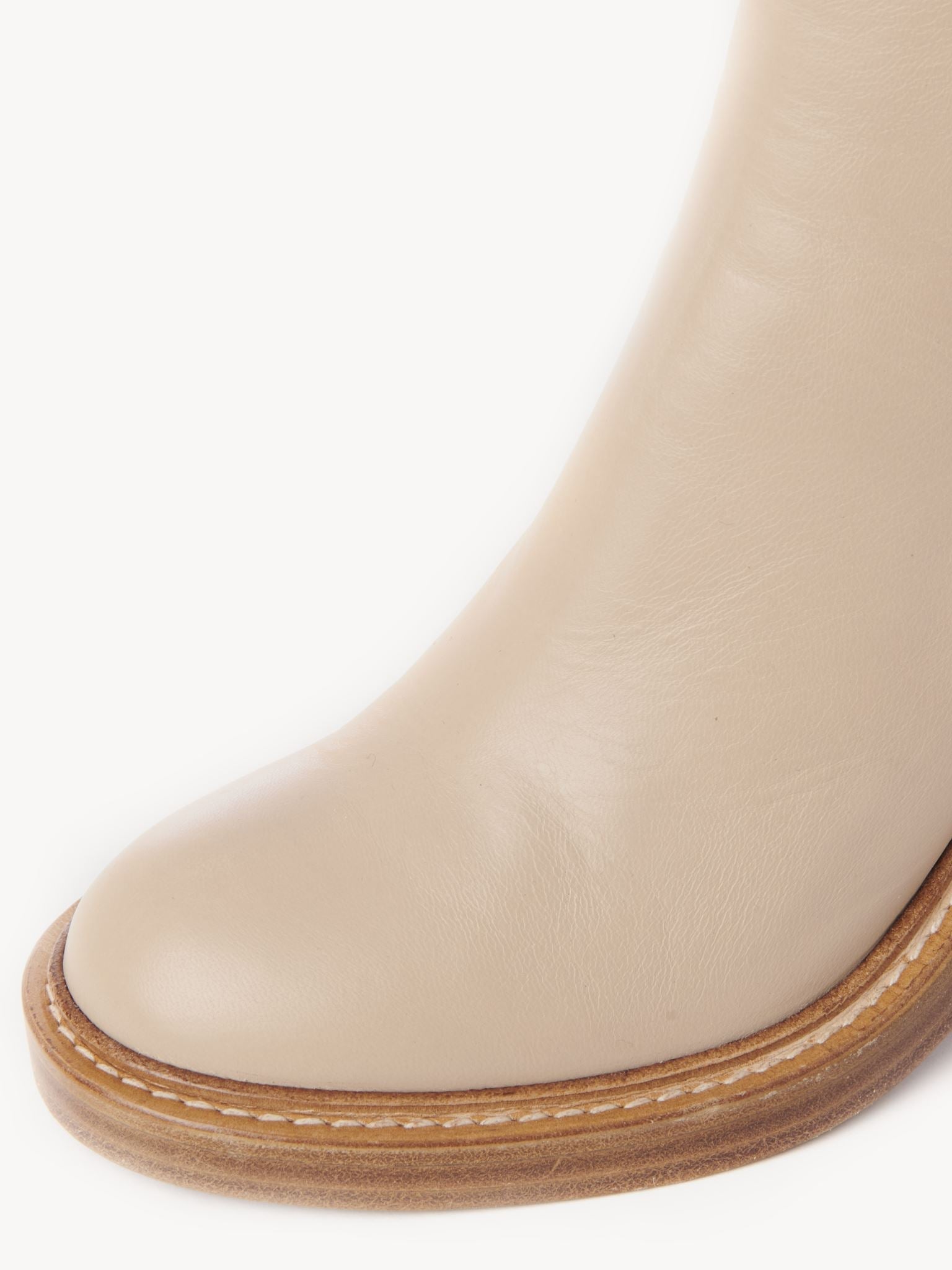 Bottines à talon May en cuir - Bronzage Doux