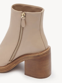 Bottines à talon May en cuir - Bronzage Doux