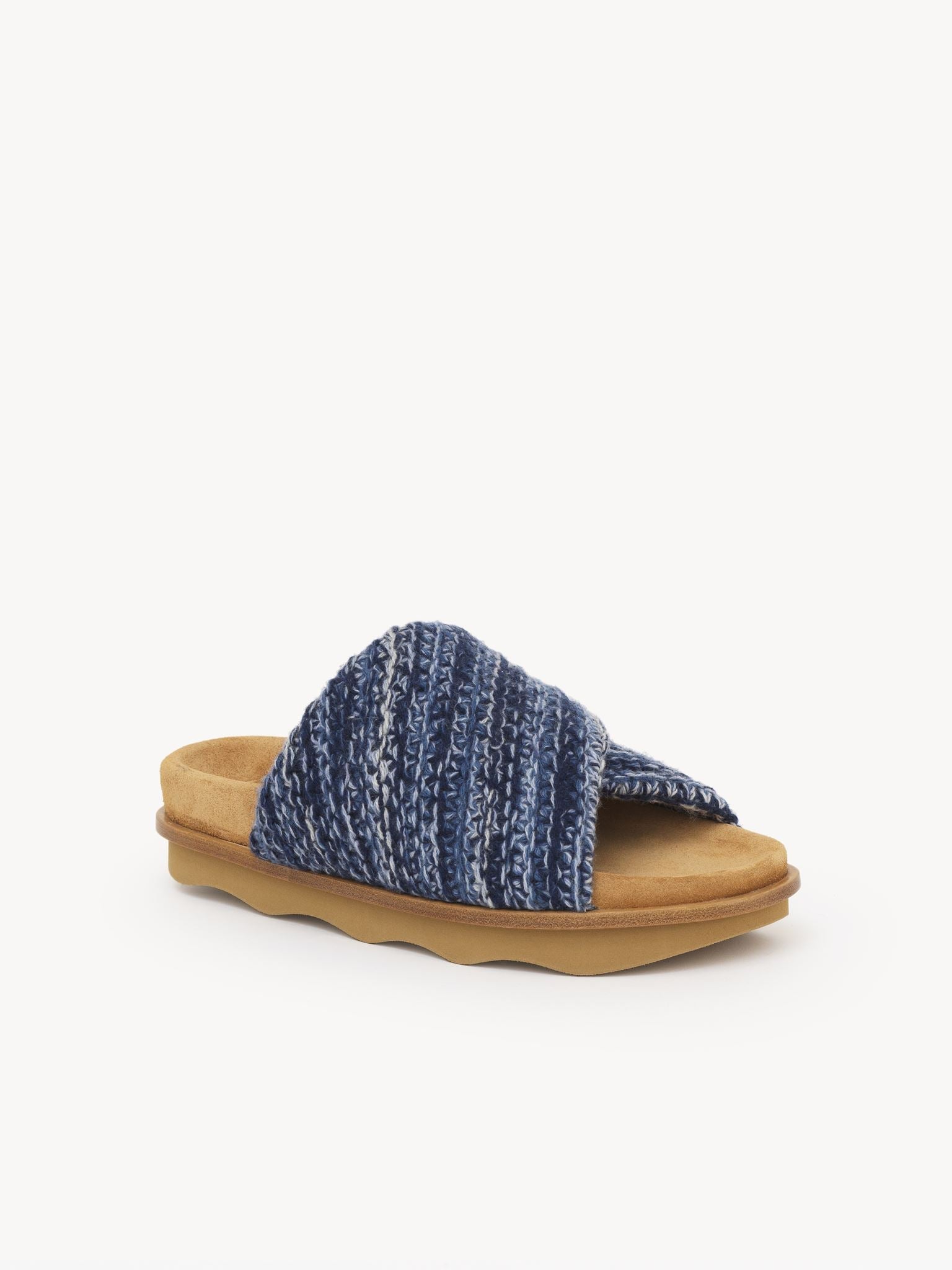 Mules Wavy en cachemire - Multicolor Blue