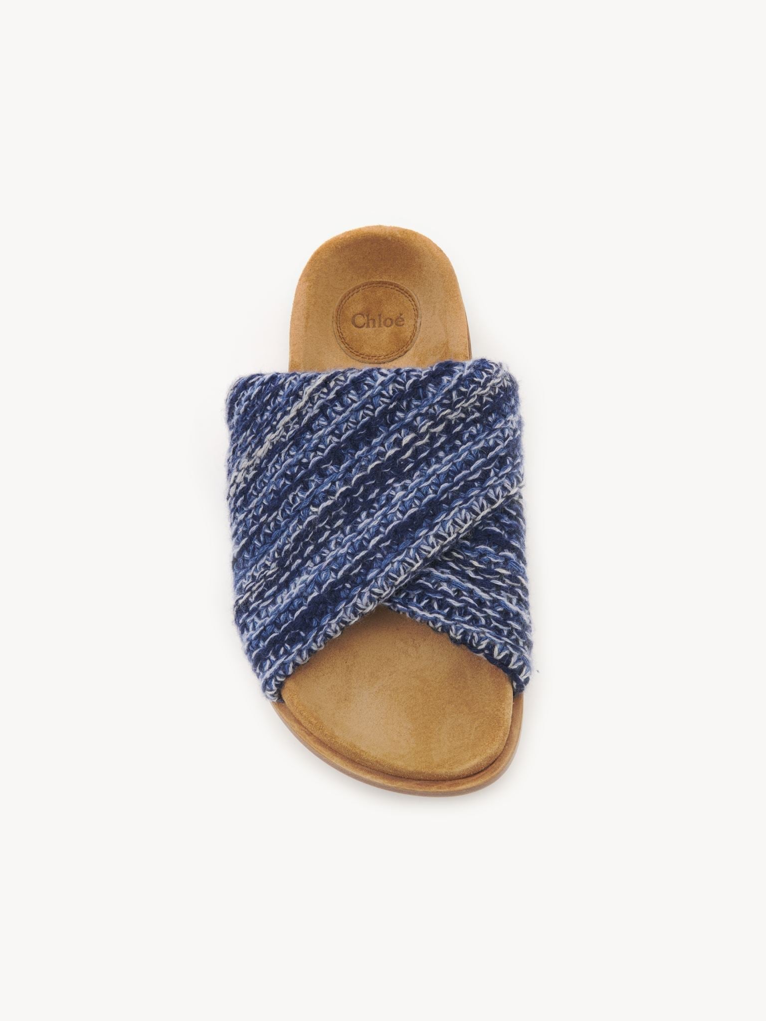 Mules Wavy en cachemire - Multicolor Blue