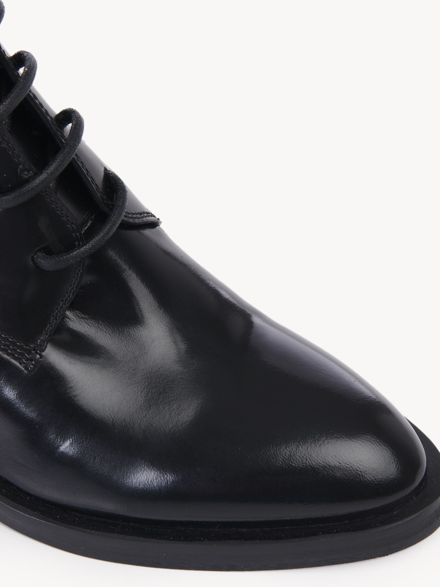 Bottines à lacets montantes July en cuir - Black
