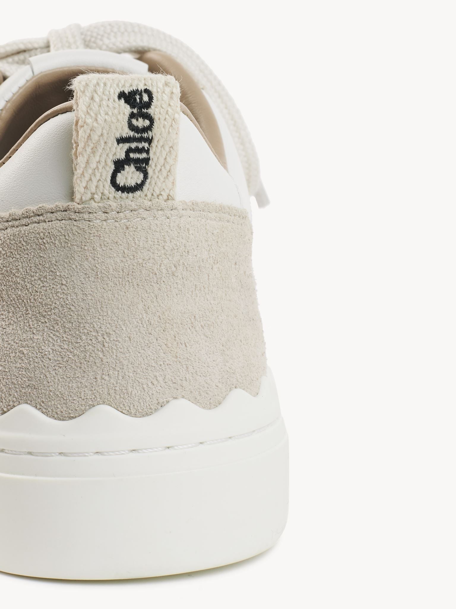 Sneakers Lauren en cuir - White & Beige